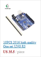 Стартовый набор для arduino Uno R3-комплект из 5 предметов: Uno R3, макетная плата, перемычки, usb-кабель и разъем для аккумулятора 9 в