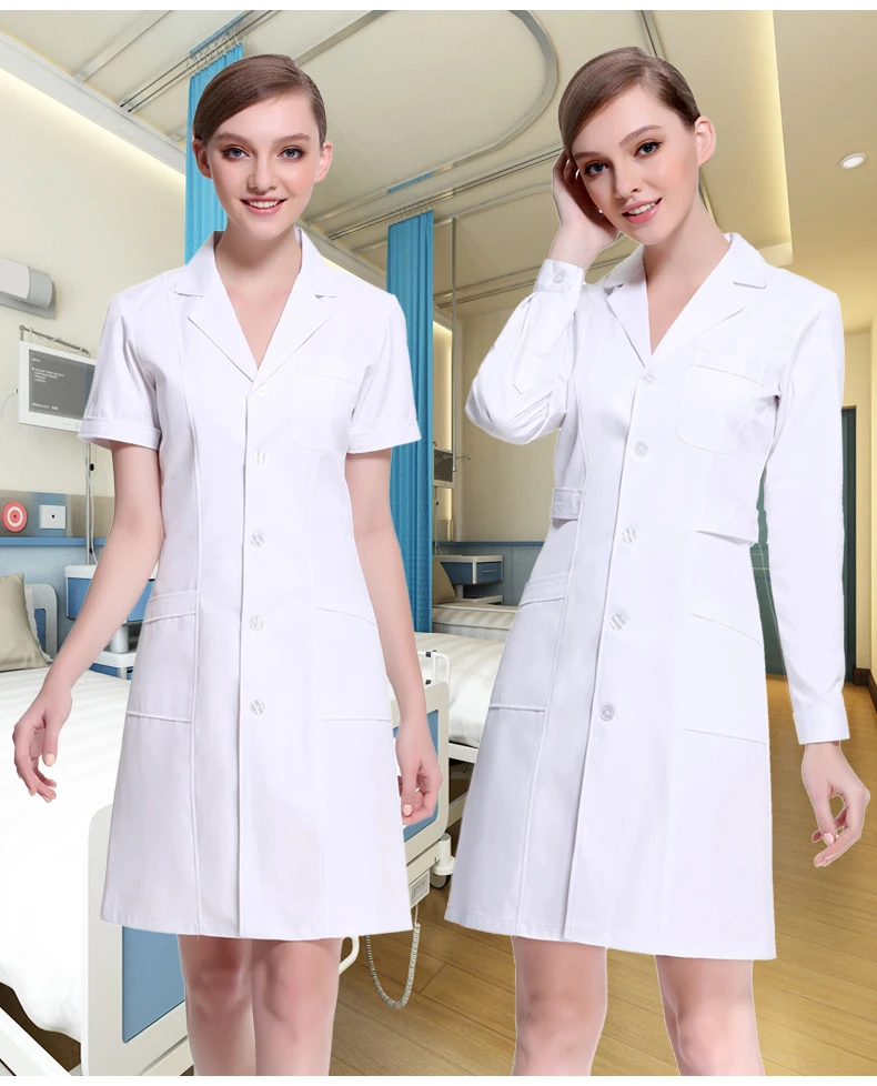 Новые модели стильный и элегантный летний салон красоты униформы с короткими рукавами костюм больничной медсестры белое пальто