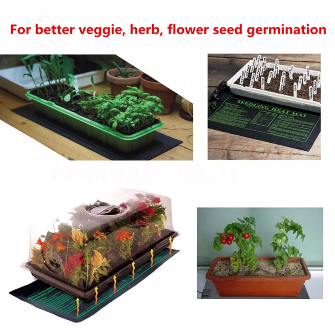 Mayitr Seedling Heat Mat Plant Seed Germination Propagation Clone Starter Pad 52X24cm