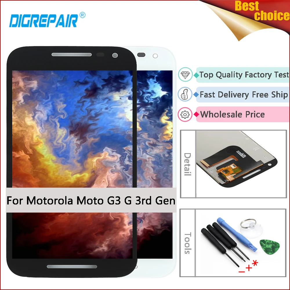 

5.0" For Motorola Moto G3 G 3rd Gen XT1544 XT1550 XT1540 XT1541 XT1543 LCD Touch Screen Digitizer xt1541 display For moto g3 lcd