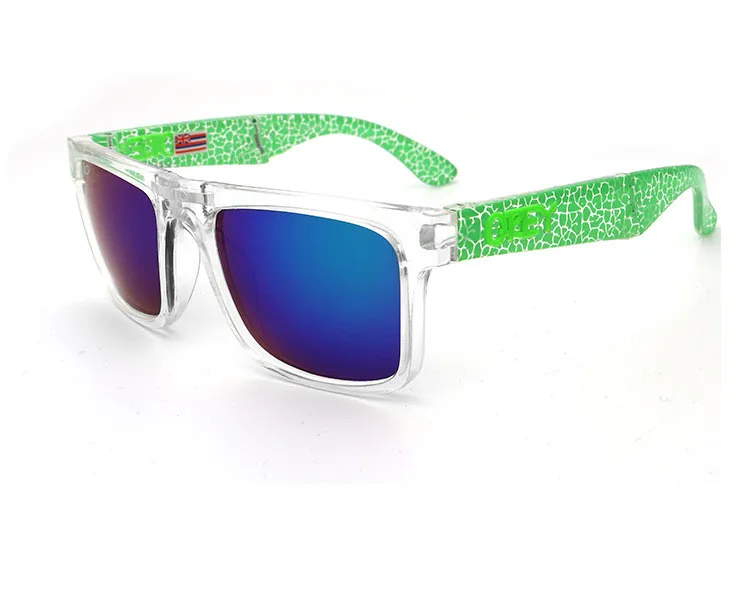 Складные солнцезащитные очки KEN BLOCK, фирменный дизайн, солнцезащитные очки с отражающим покрытием, квадратные шипы для мужчин и женщин, прямоугольные очки Gafas De Sol - Цвет линз: C8