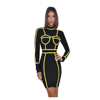

CIEMIILI Women Dresses 2019 New Spring Long Sleeve Black DeepO-Neck Dress Evening Party Maxi Lady Sexy Club Clothes