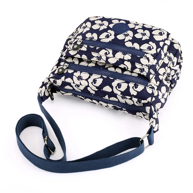 عالية الجودة ضوء النايلون المرأة حقيبة كتف الأزياء الزهور الطباعة حقيبة يد Crossbody حقيبة متعددة جيوب الإناث حقيبة ساع عالية الجودة ضوء النايلون المرأة حقيبة كتف الأزياء الزهور الطباعة حقيبة يد Crossbody حقيبة متعددة جيوب الإناث حقيبة ساع