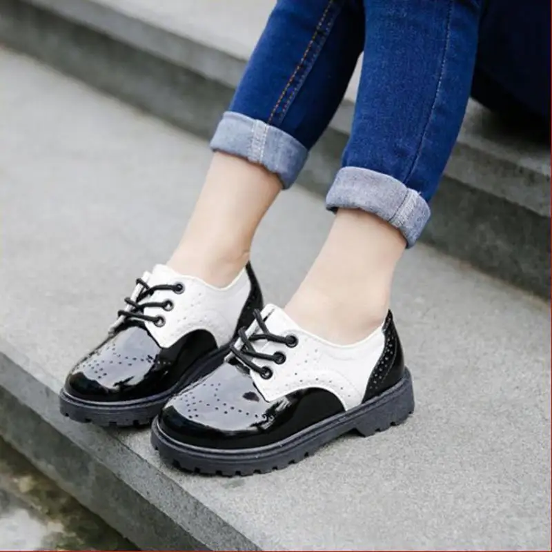 Children Genuine Leather Wedding Dress Shoes For Girls Boys Kids Black School Performance Formal Flat Loafer Moccasins Shoes New Children Genuine Leather Wedding Dress Shoes For Girls Boys Kids Black School Performance Formal Flat Loafer Moccasins Shoes New