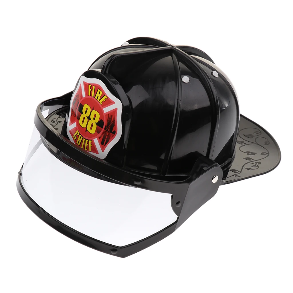 Дети ролевые игры пожарный защитный шлем шапка Пожарника костюм вечерние ролевые игрушки-черный