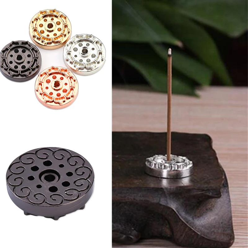 Elegant Mini Incense Burner Holder Brass Incense Base with 9 Slot for