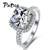 PATICO de lujo 100% anillos de plata esterlina 925 para mujeres boda accesorios de joyas de Zirconia cúbica gran promoción ► Foto 1/3