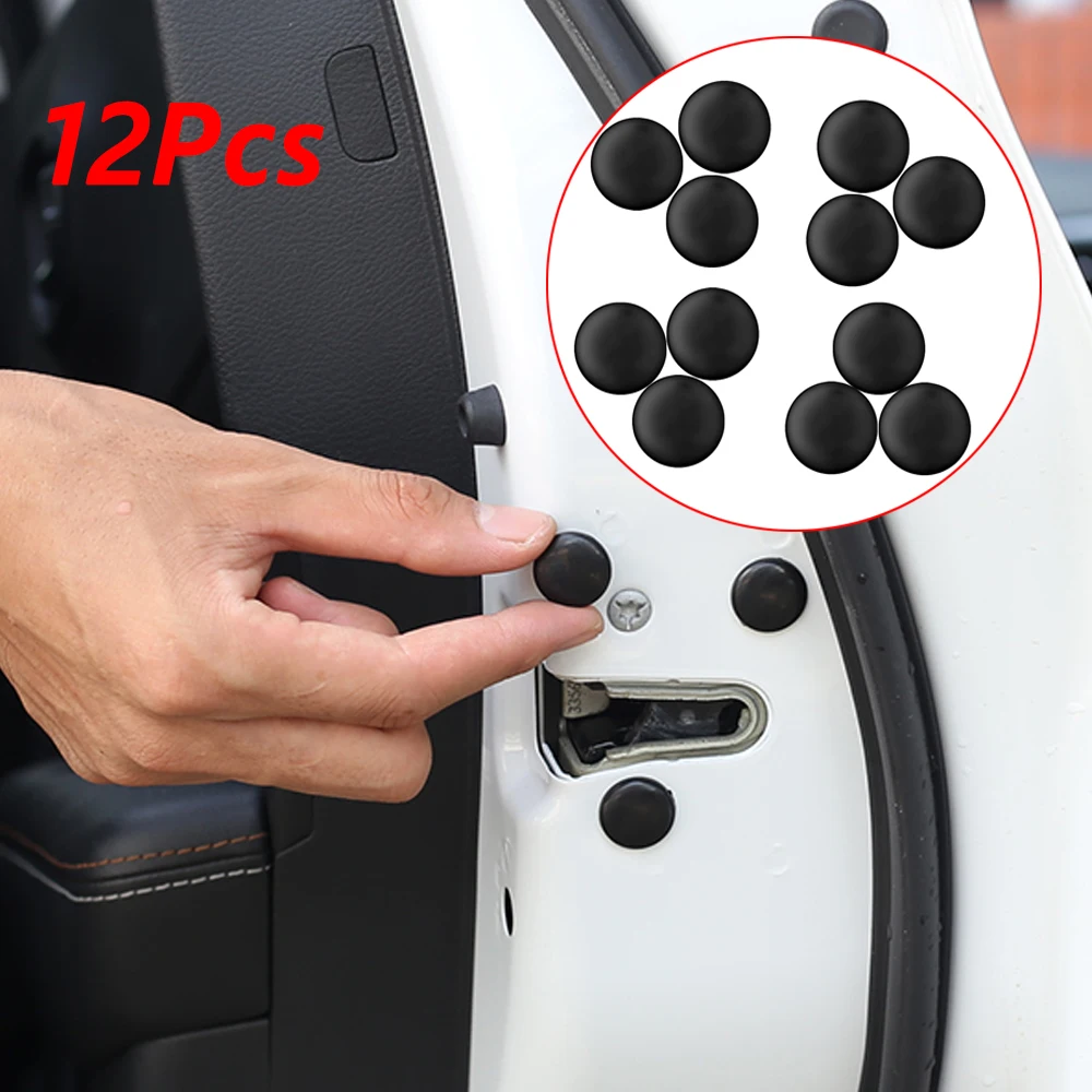 

12Pcs Practical Car Interior Door Lock Screw Protector Cover Anti-Rust Cap Trim Stickers ABS For Toyota Car Accessory