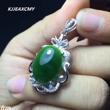 

KJJEAXCMY boutique jewelry,Natural Russian material and Tian Biyu female necklace pendant old material 925 sterling silver