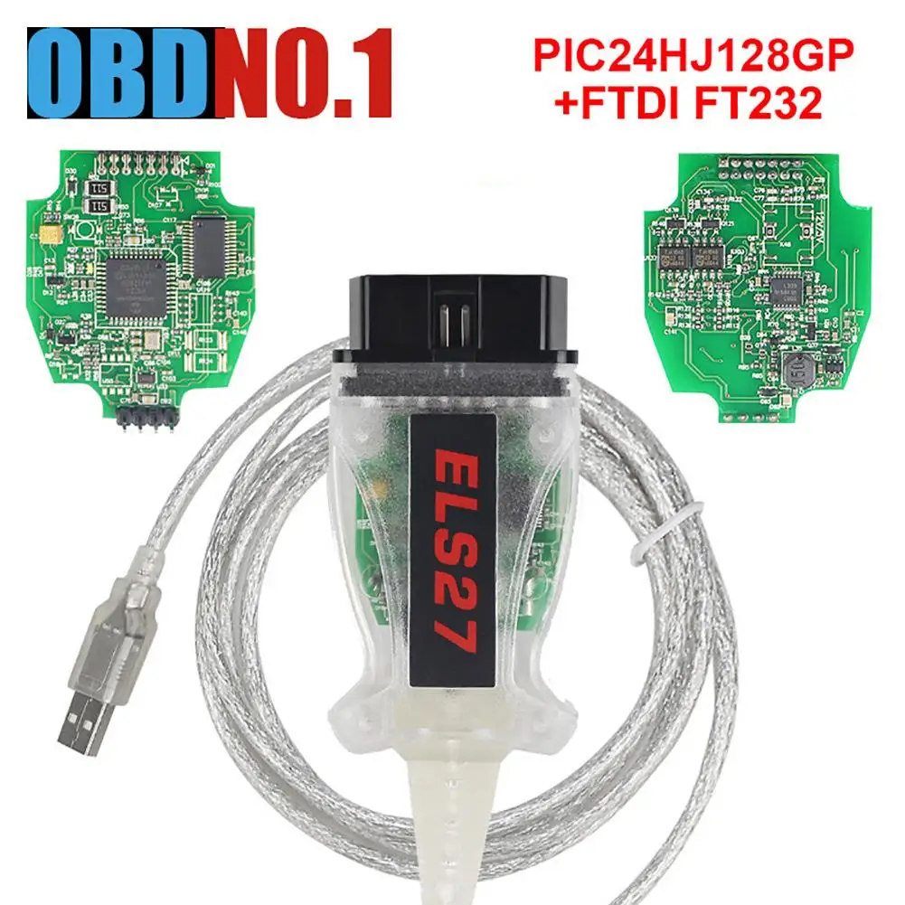

Newest ELS27 FORScan Green PCB Mircochip PIC24HJ128GP + FTDI FORScan OBD2 Multi-Language Works ELM327 J2534 For Mazda forFord