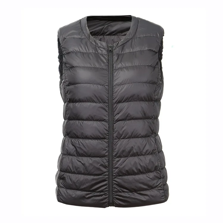 NewBang Brand 6XL 7XL Large Size Waistcoat Women's Warm Vest Ultra Light Down Vest Women Portable Sleeveless Winter Warm Liner - Цвет: black