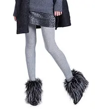 IMC Womens 1 Pair 15cm Faux Fur Lower Leg Shoes Ankle Boots Cover black