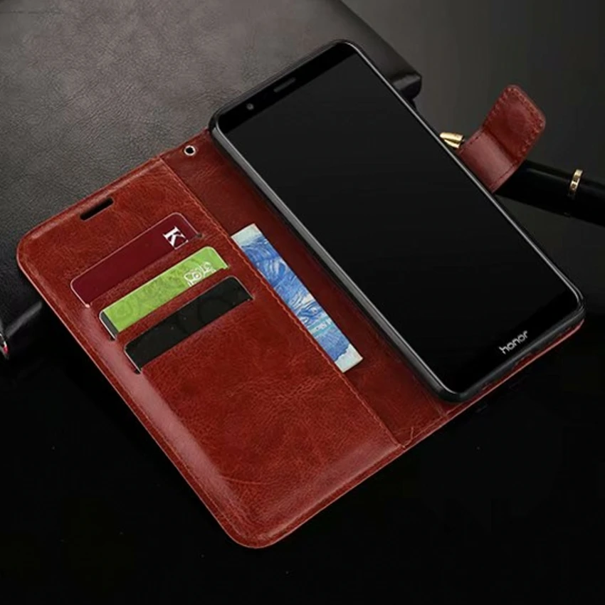 

For Huawei Honor 7X Retro Wallet Stand Flip Leather Case For Huawei Honor 7X Phone Case Cover Bag With Card Slot Kickstand