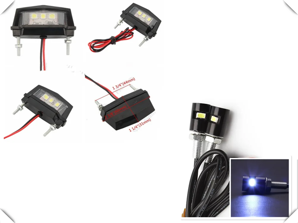 

Motorcycle Tail Rear LED License number Plate lamp Light Bulb lights for YAMAHA YZF 600R Thundercat R1 R6 R25 R3 FZ1 FAZER FZS