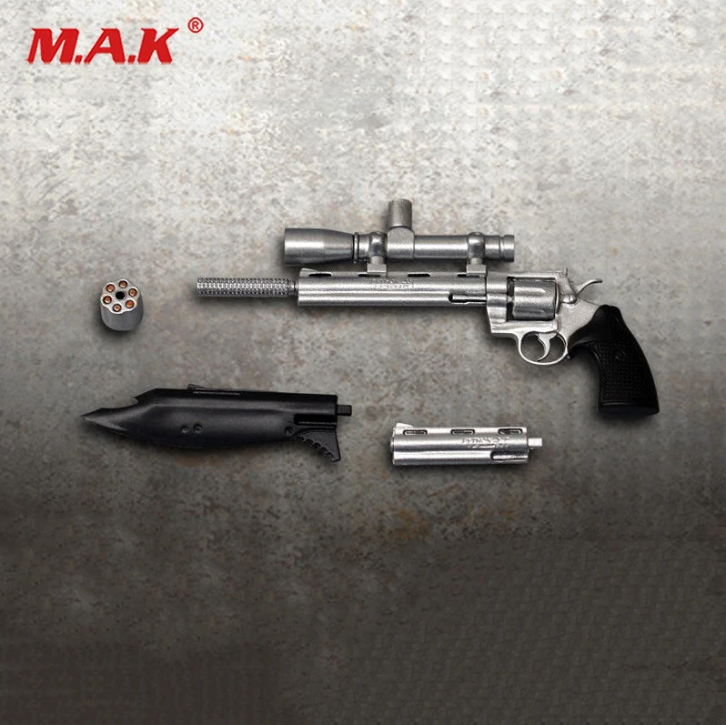 

1:6 Scale Sliver PYTHON Miniature Pistols 1/6 Scale Gun Model Toy Fit for 12" Action Figure Accessories