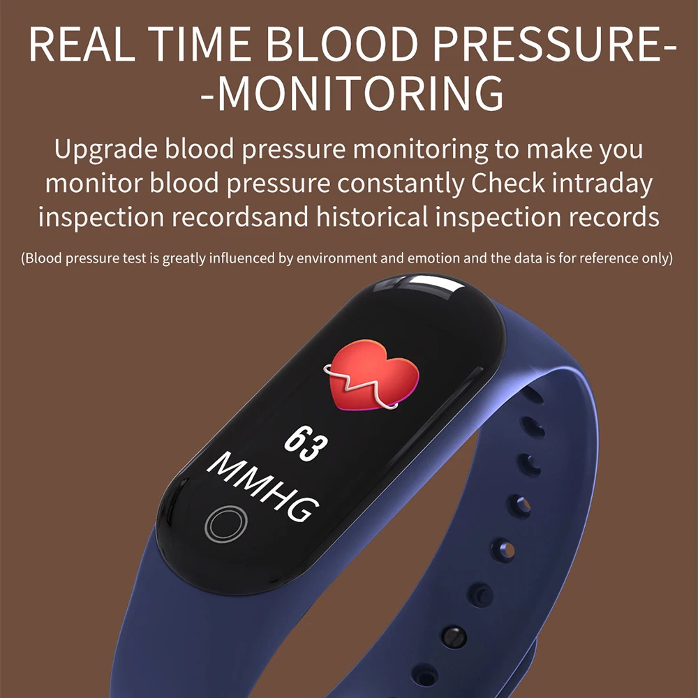 Смарт Браслет фитнес браслет цветной экран пульсометр тонометр PK Mi Band 3