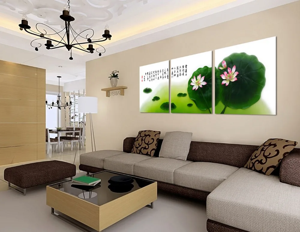 Free shipping 3 piece canvas wall art Large wall pictures for living