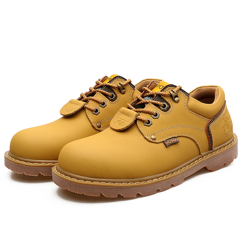 UNN/Демисезонные ботильоны рабочая обувь повседневная обувь из натуральной кожи мужская обувь на шнуровке для работы и путешествий Мужская Рабочая обувь 45, 46