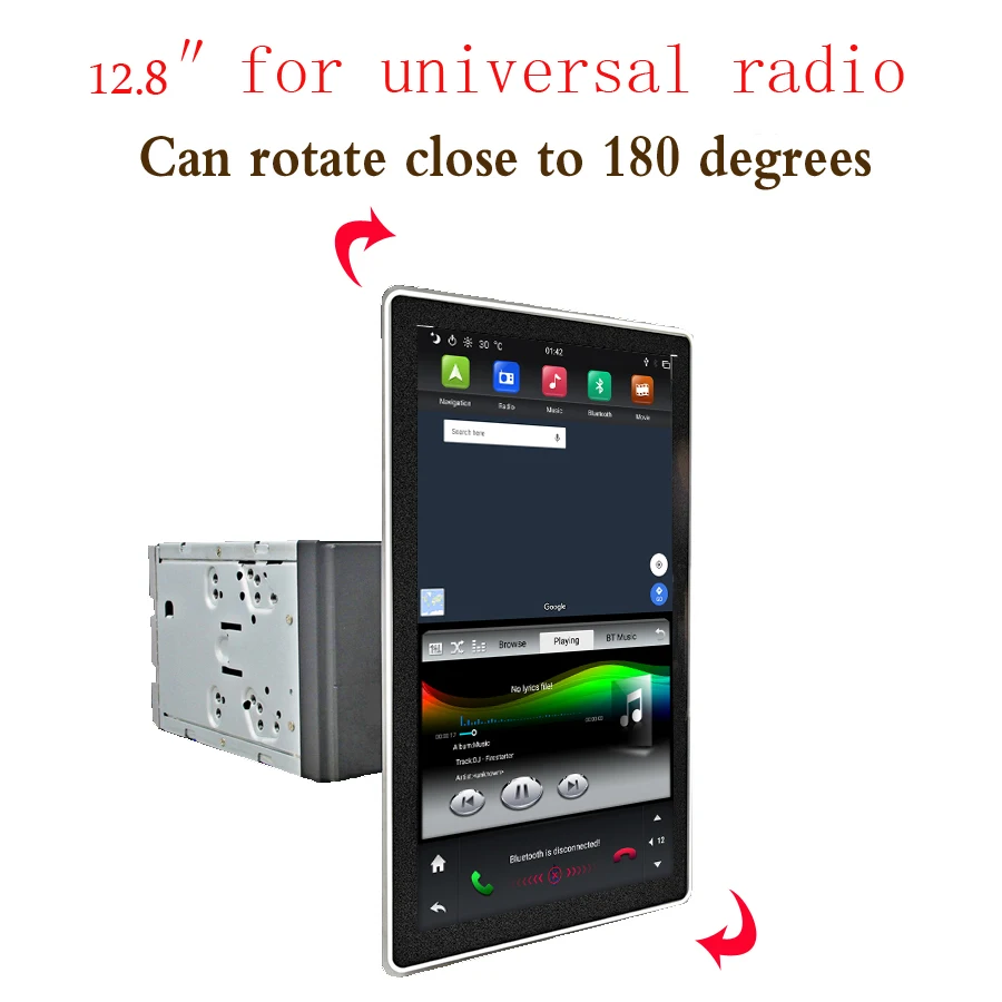 

12.8 " HD IPS 1920*1080 2 Din Tesla Android 8.1 4G RAM 32 GB auto multimedia radio for universal radio GPS Navigation bluetooth
