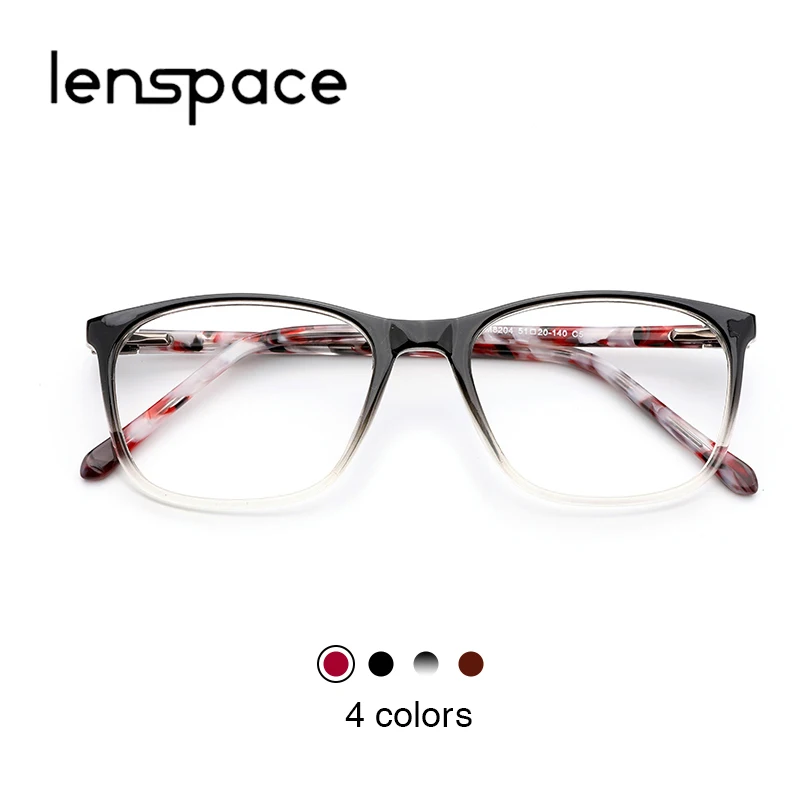

Lenspace Women Spectacle Frame Glasses Vintage Trendy Clear Transparent No Degree Retro Women Frame For Eyeglasses Women's #8204