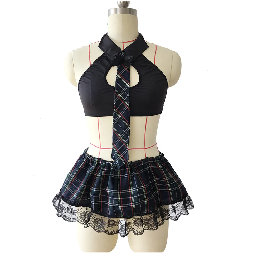 Short Skirt Schoolgirl - Women Plus Size Mini Skirt Sexy Lingerie Set Schoolgirl Lace ...