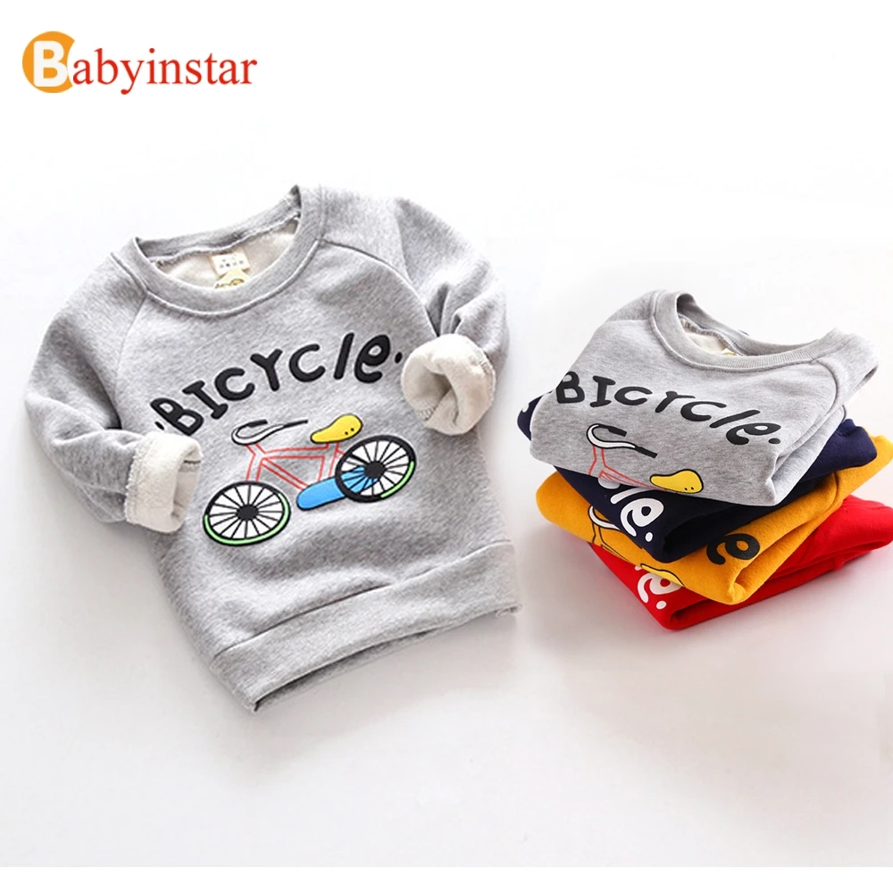 

Bicycle Pattern Kids's T Shirts Fashion Spring Autumn Long Sleeve Baby Tops Tees Outfits Boys Girls Sweatshirts Children T-shirt
