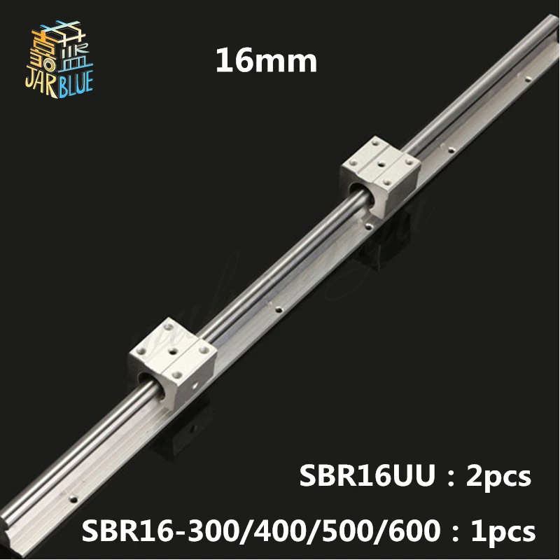 

Free shipping SBR16 rail length 300mm to 600mm 1pc linear guide with 2pcs SBR16UU Set router part linear rail