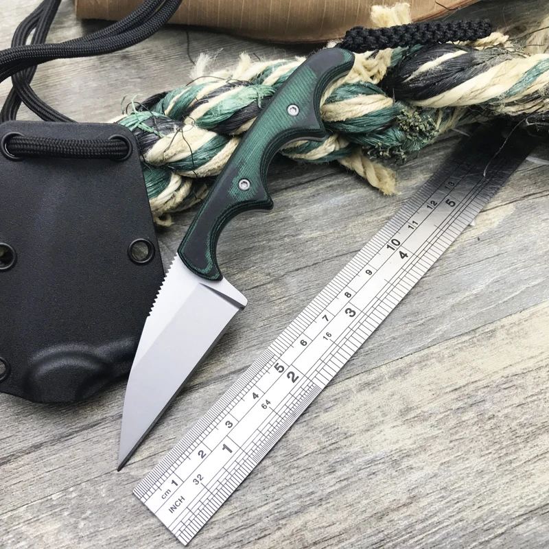 

New High Quality Outdoor Pocket Knives,EDC Tactical Fixed Blade Neck Knife,9Cr18Mo Full Tang Knife,Survival Camping Knives Tools