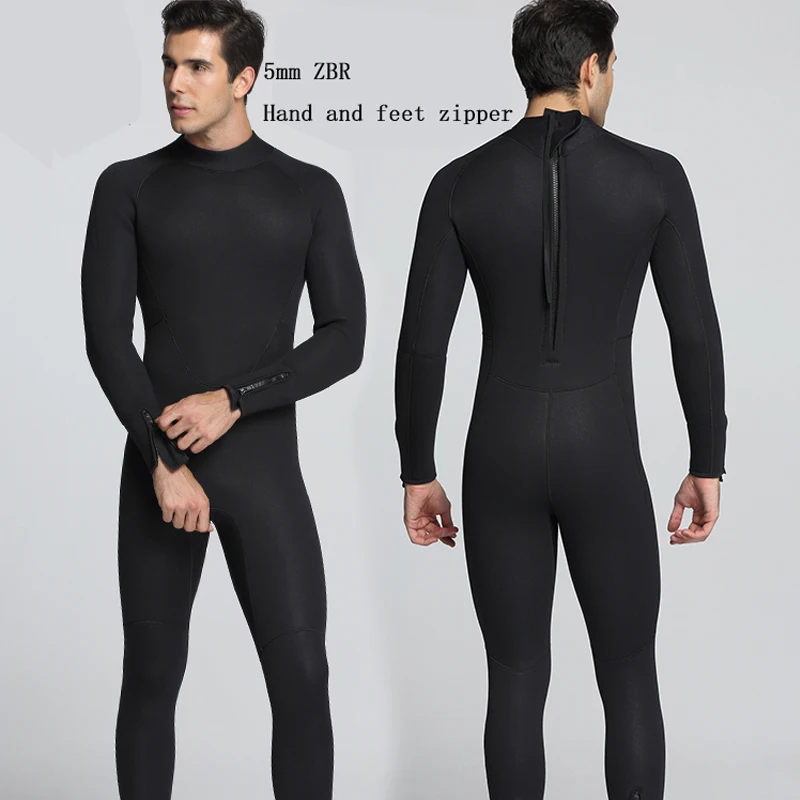 Men 5mm full body diving suits with warm wetsuit conjoined surfing suit