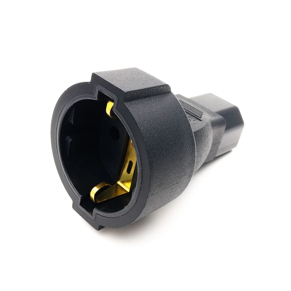 

1 pcs Power Plug Adapter, IEC 320 C14 Male to 3Pin European Female Power Adapter For PDU UPS