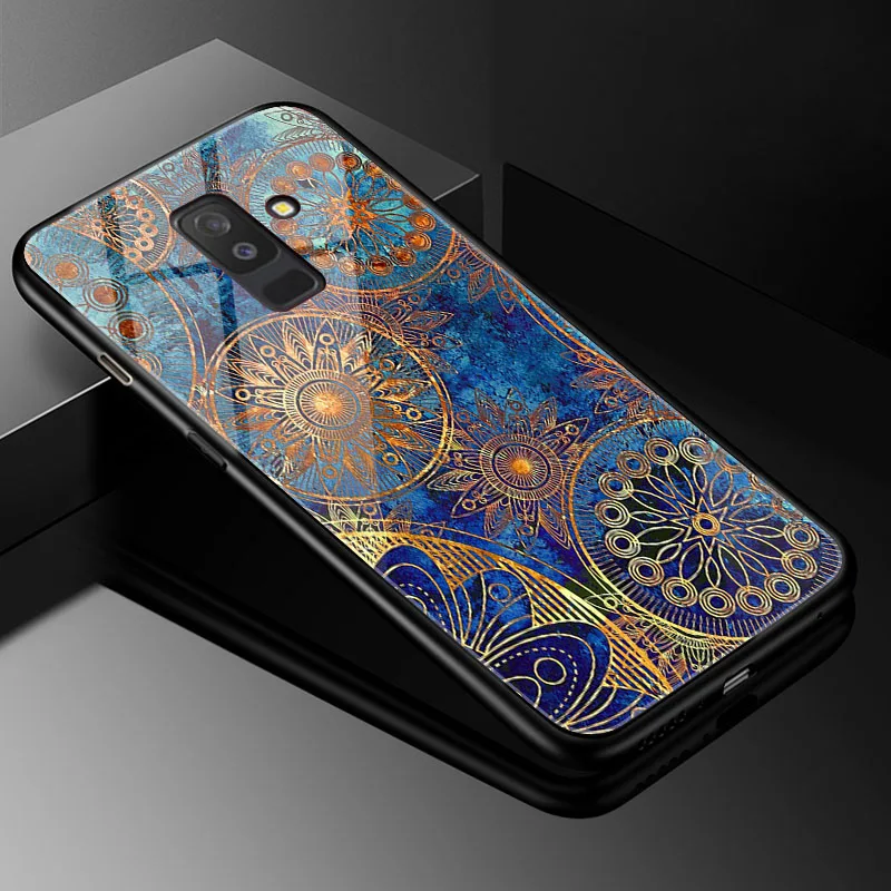 DIY фото настроить чехол для телефона Coque samsung Galaxy J2 PRO закаленное стекло крышка для samsung Galaxy J3 J4 J6 J7 J8 - Цвет: BLK-19