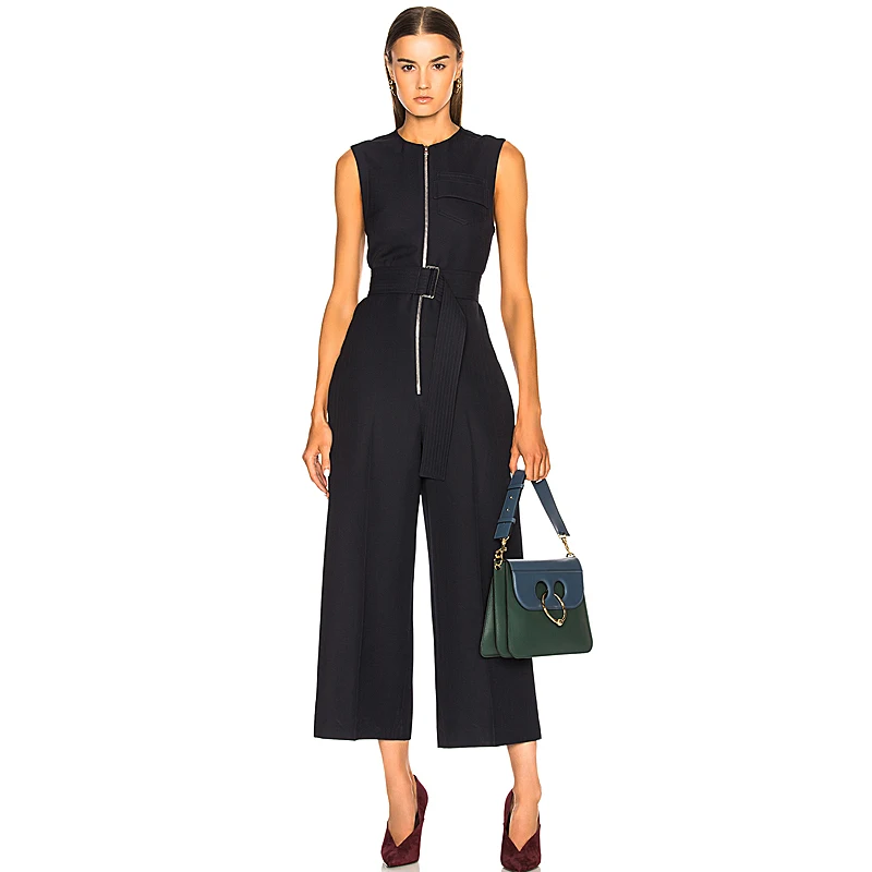 

Rompers High Quality 2018 Spring Summer New Fashion Women's Party Elegant Vintage Office Casual Wide Leg Victoria Jumpsuits
