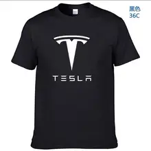 New Tesla Men T Shirts Short Sleeve Round Neck Ringer Letter Printed cotton Male Tees Casual Boy t-shirt Tops many colors