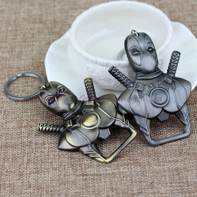 1000pcs/lot Fashion Movie Keyring Marvel Comics Deadpool Keychain Cool