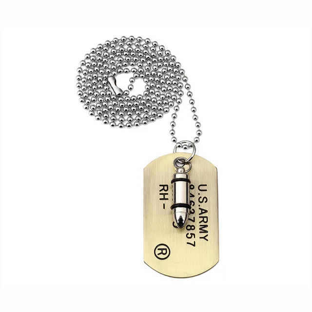 Rappeur en acier inoxydable pour hommes, bijoux de Style armée américaine, pendentif d'étiquette de chien, collier HIP Hop, livraison directe – Image 4