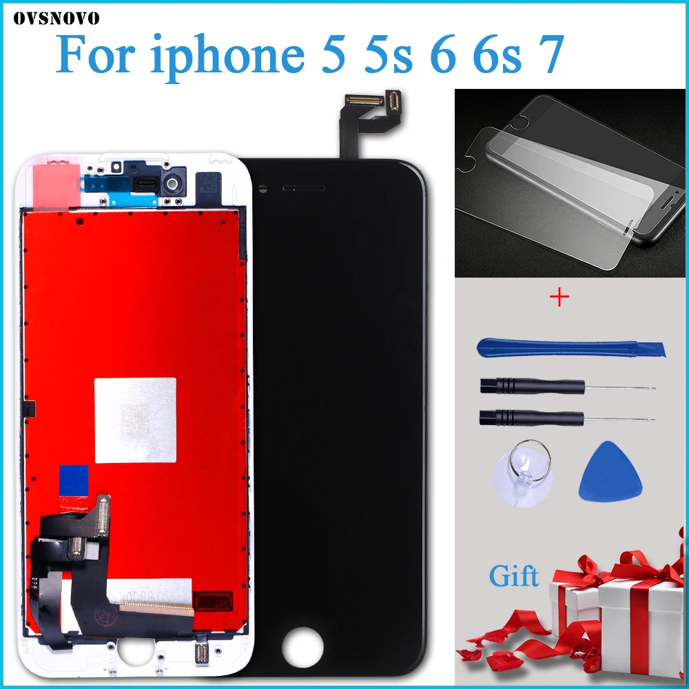 ЖК дисплей AAA для iPhone 5 5S 6 6S 7 модуль сенсорный экран стекло дигитайзер Замена iphone 6s