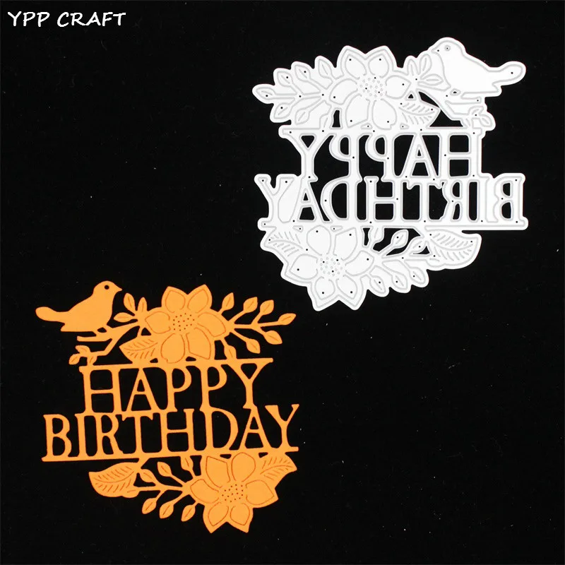 Happy Birthday Alphabet Metal Cutting Dies For DIY Scrapbooking Album Cards ZP