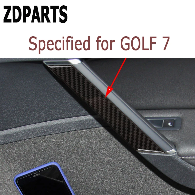 ZDPARTS подходит для Volkswagen VW Golf 7 GTI R GTE GTD MK7 LHD 2013 2017 ручка двери из углеродного волокна