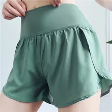 Летние шорты для бега для женщины эластичная талия для пробежки тренировки фитнес шорты для йоги быстросохнущие спортивные женские спортивные шорты спортивная одежда