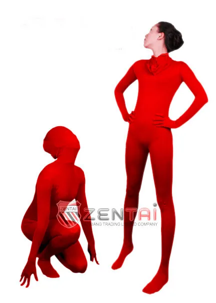 Горячий красный лайкра зентай спандекс женский Облегающий комбинезон женский лайкра спандекс костюмы размер s-xxl