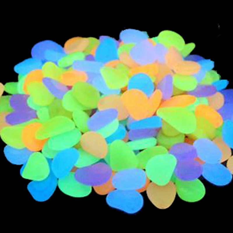 

50Pcs Glow in the Dark Garden Pebbles Glow Stones Rocks for Walkways Garden Path Patio Lawn Garden Yard Decor Luminous stones