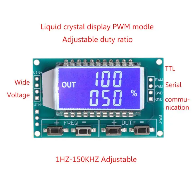 PWM импульсная Частота Рабочий цикл регулируемый модуль генератор сигналов ЖК-дисплей