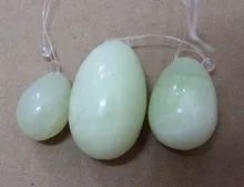 natural green stone drilled jade eggs 3pcs /set yoni egg for women kegel gift