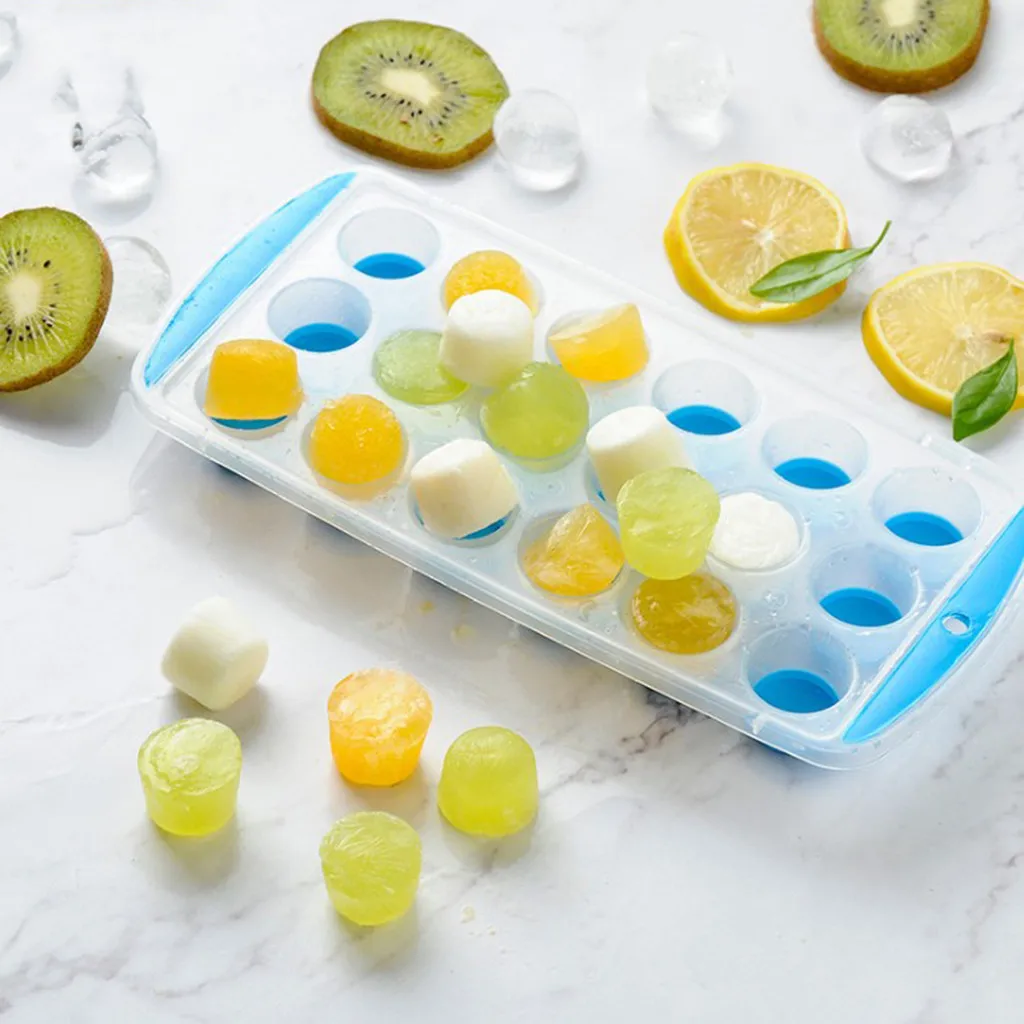 

Ice Cube Creative Household Food Silicone Reusable Ice Tray Ice Cube Maker Popsicle Molds Storage Containers Baking Tools