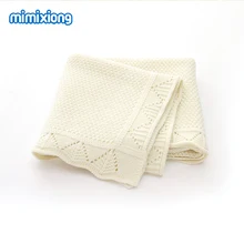 Детское одеяло, однотонное серое вязаное пеленка для новорожденных, пеленка для новорожденных, одеяло s 100*80 см, Infantil, для мальчиков и девочек, белье для коляски, покрывало, одеяла