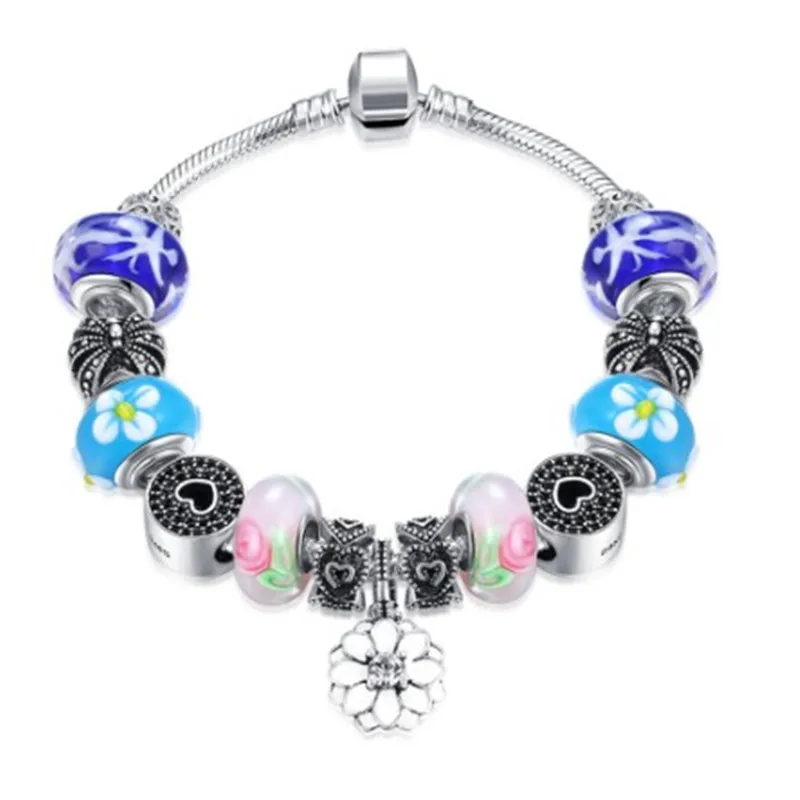 

High Quality Charm Bracelets For Women Female Hand Chain Glass Beads fashion Jewelry