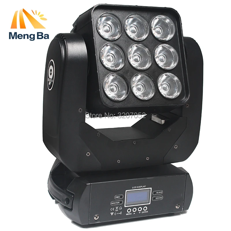9x12 Вт светодиодный матричный DMX512 лампа с подвижной головкой для свадьбы