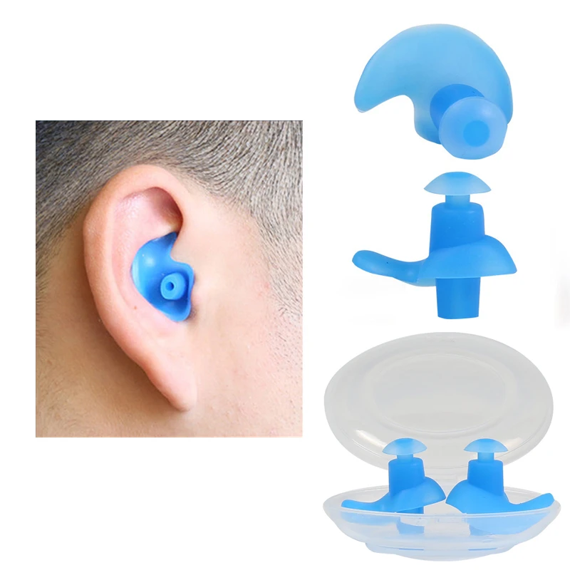 Seafirst Swimming Earplugs 6 Paris Silicone Waterproof Swimming Diving Ear Plugs with Case
