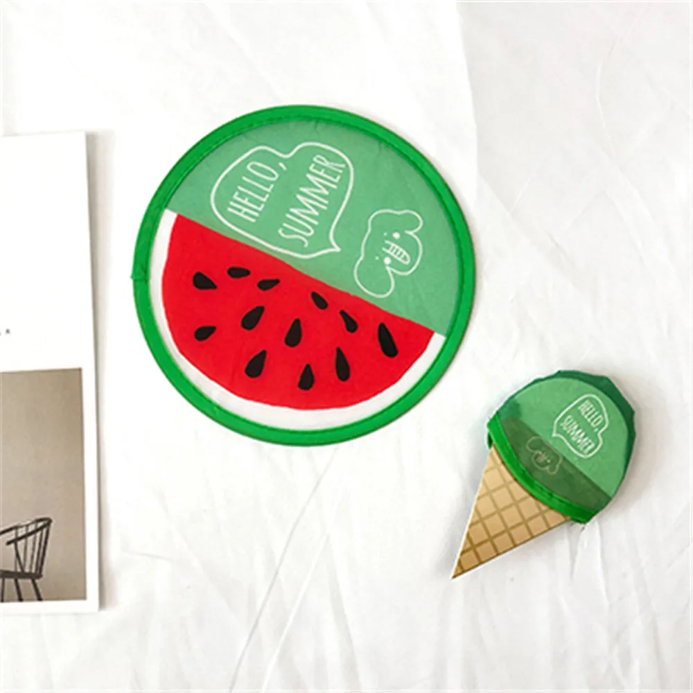 

2019 Mini Portable Fans Funzip Folding Pocket Purse Flyer Handheld Fan Cute Fruit Shape Multicolor Practical Gift Drop #0509