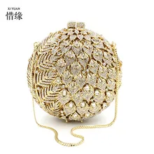 Xiyuan Роскошные брендовые полный алмазов сцепления ананас со стразами вечерняя сумочка; BS010 цепь сцепления кошелек Банкетный сумка
